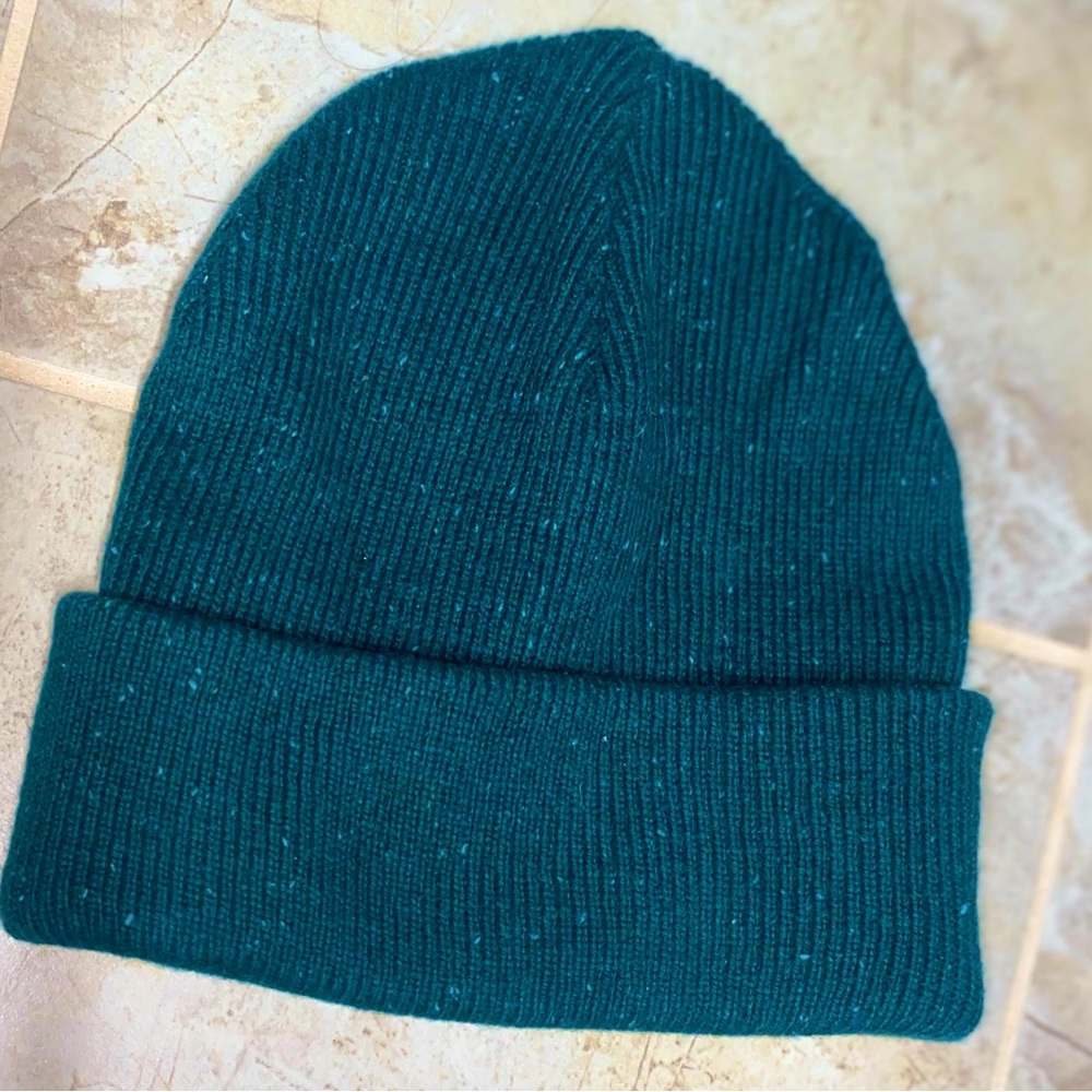 American Eagle Teal Knit Ribbed Beanie (Cuffed/Slouch)